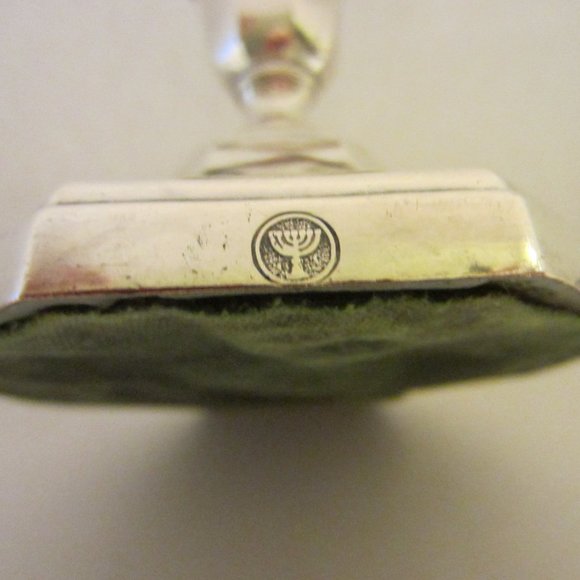 Ellis Barker England Silver Candle Holders Pair Marked Symbolized - Picture 5 of 12